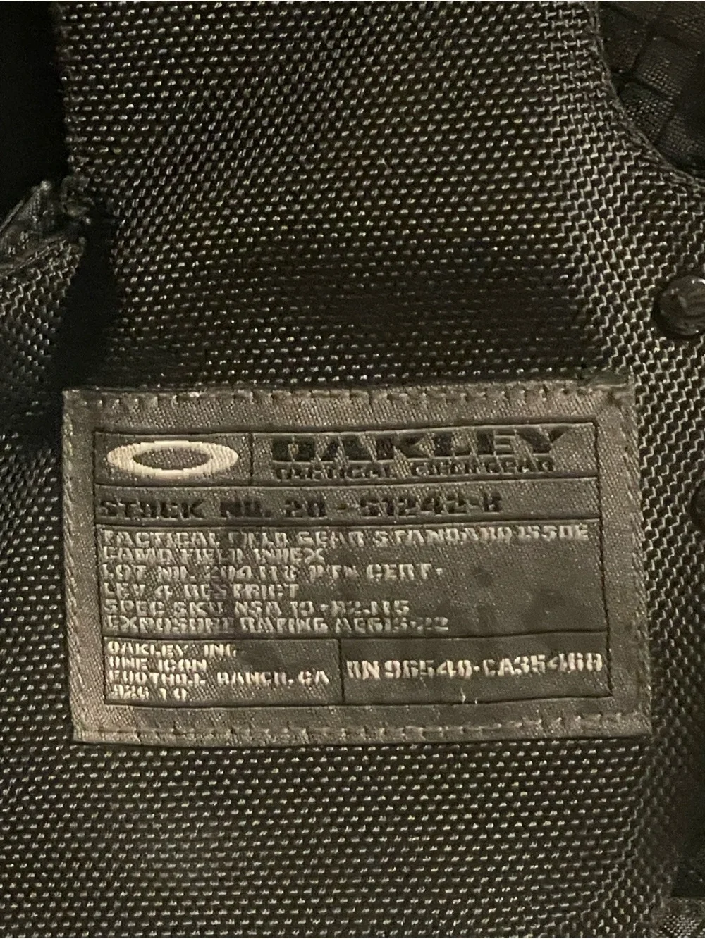 Vintage Oakley Factory pilot icon backpack